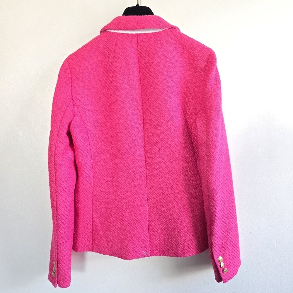 New J. Crew Tweed Schoolboy Sweet Fuchsia Tweed Com Blazer Sizes 4, 8 NWT - Picture 6 of 9